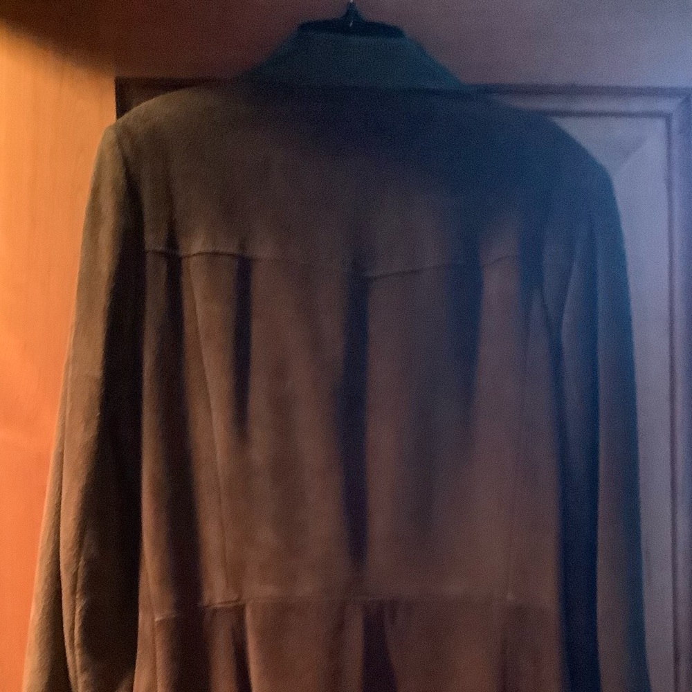 Suede with Leather Trim Blazer style Jacket